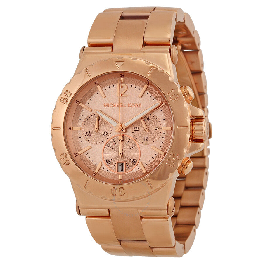 Michael Kors Dylan Rose Gold Dial Rose Gold Steel Strap Watch for Women - MK5314