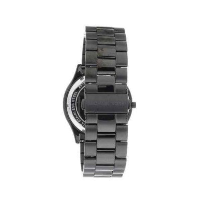 Michael Kors Slim Runway Black Dial Black Steel Strap Watch for Women - MK3589