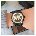 Michael Kors Runway Black Dial Black Steel Strap Watch for Women - MK6057