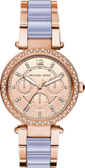 Michael Kors Parker Gold Dial Two Tone Steel Strap Watch for Women - MK6327