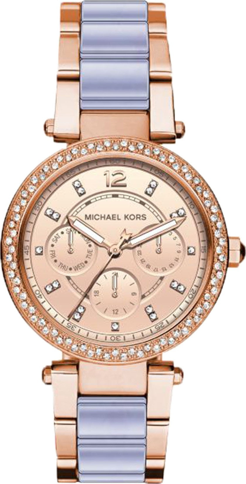 Michael Kors Parker Gold Dial Two Tone Steel Strap Watch for Women - MK6327