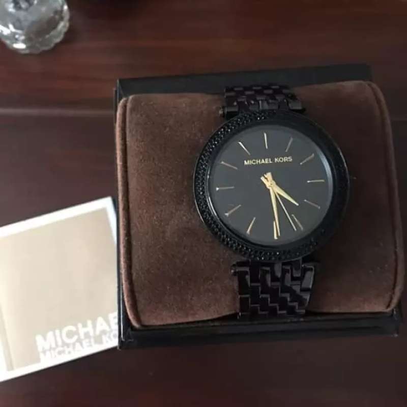 Michael Kors Darci Black Dial Black Steel Strap Watch for Women - MK3337