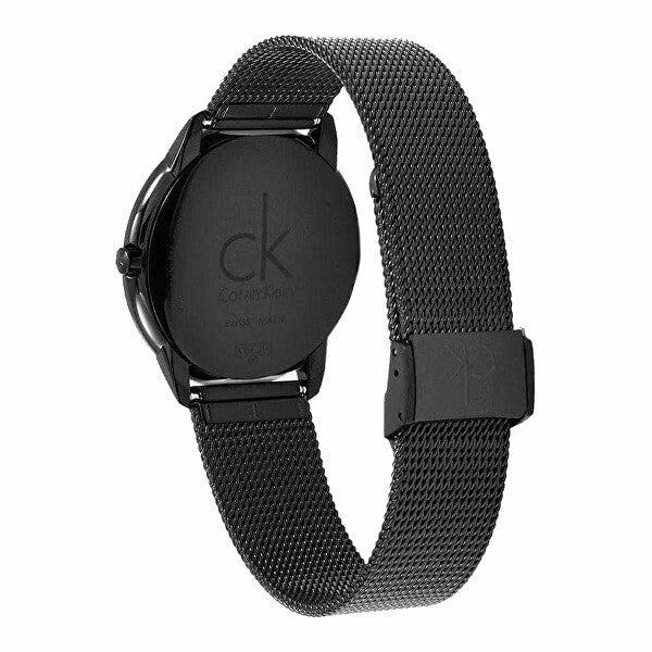 Calvin Klein Minimal Black Dial Black Mesh Bracelet Watch for Men - K3M224B1