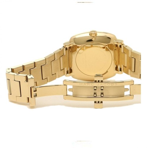 Marc Jacobs Mandy White Dial Gold Stainless Steel Strap Watch for Women - MJ3573