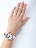 Michael Kors Parker White Diamonds Dial White Leather Strap Watch for Women - MK2281