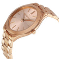 Michael Kors Slim Runway Rose Gold Dial Rose Gold Stainless Steel Strap Watch for Women - MK3197