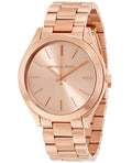 Michael Kors Slim Runway Rose Gold Dial Rose Gold Stainless Steel Strap Watch for Women - MK3197