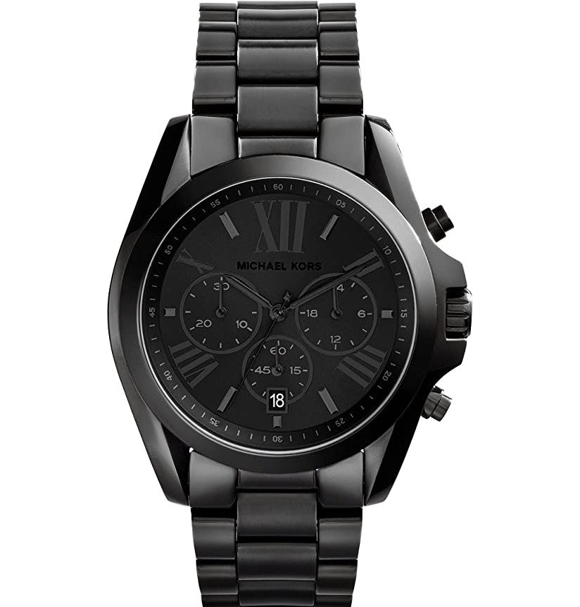 Michael Kors Bradshaw Black Dial Black Steel Strap Watch for Men - MK5550