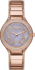 Michael Kors Kerry Purple Dial Rose Gold Stainless Steel Strap Watch for Women - MK3482