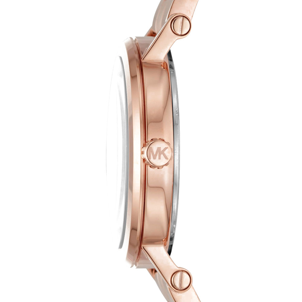 Michael Kors Norie Rose Gold Dial Rose Gold Steel Strap Watch for Women - MK3561