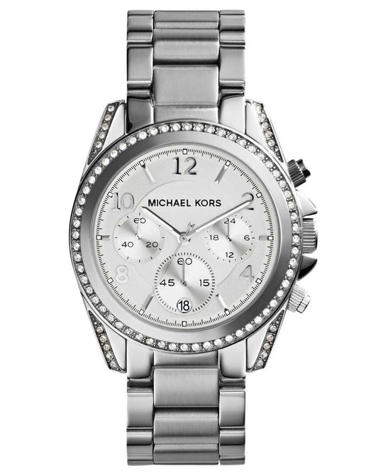 Michael Kors Blair Silver Dial Silver Steel Strap Watch for Women - MK5165