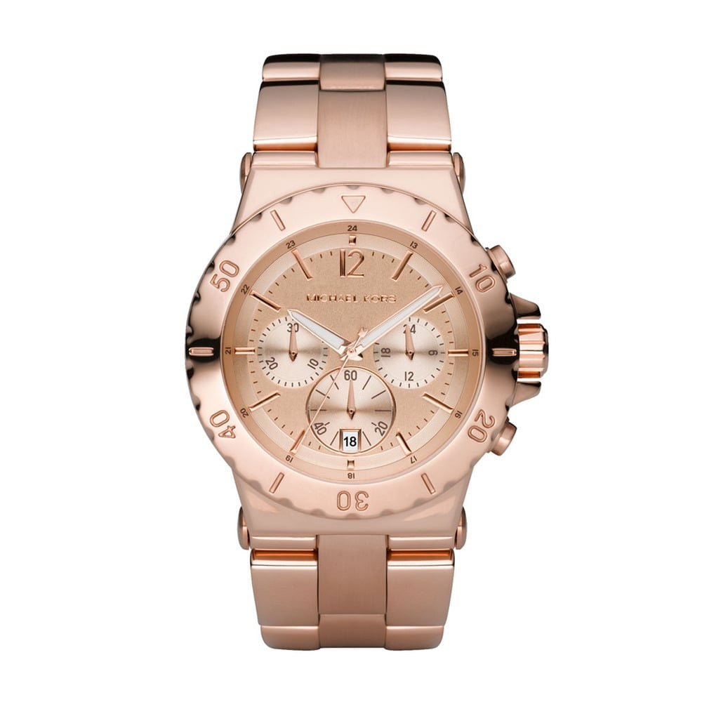 Michael Kors Dylan Rose Gold Dial Rose Gold Steel Strap Watch for Women - MK5314