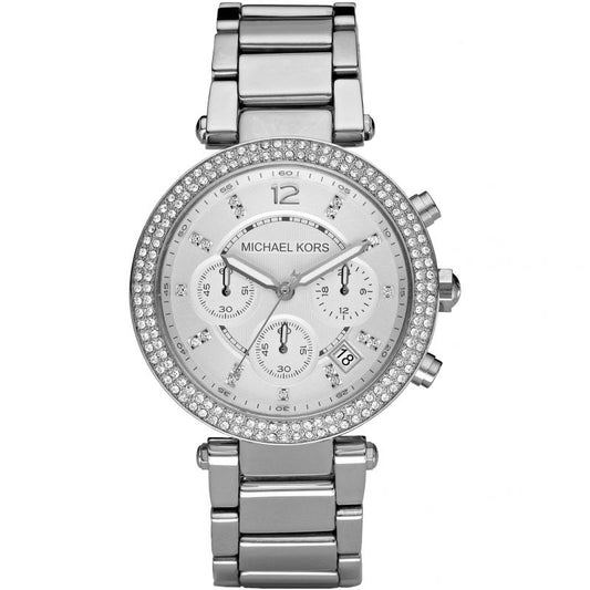 Michael Kors Parker Silver Dial Silver Steel Strap Watch for Women - MK5353