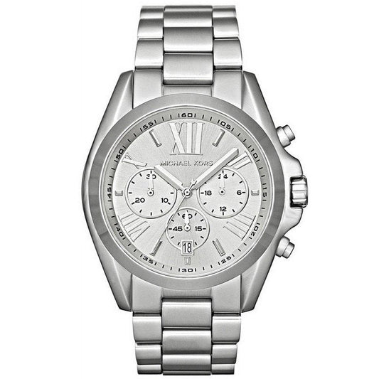 Michael Kors Bradshaw Silver Dial Silver Steel Strap Watch for Men - MK5535