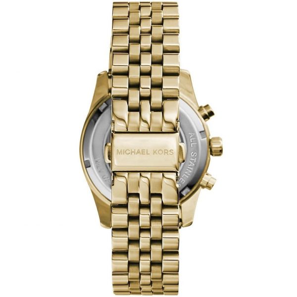 Michael Kors Lexington Gold Dial Gold Steel Strap Watch for Women - MK5556