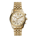 Michael Kors Lexington Gold Dial Gold Steel Strap Watch for Women - MK5556