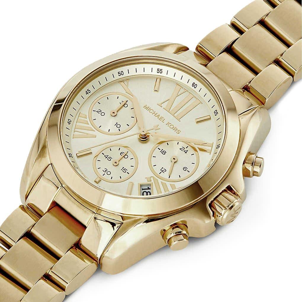 Michael Kors Bradshaw Gold Dial Gold Steel Strap Watch for Women - MK5798