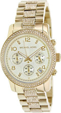 Michael Kors Runway Gold Dial Gold Steel Strap Watch for Women - MK5826