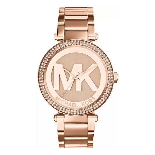 Michael Kors Parker Rose Gold Dial Rose Gold Steel Strap Watch for Women - MK5865