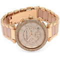 Michael Kors Parker Pink Dial Two Tone Steel Strap Watch for Women - MK5896