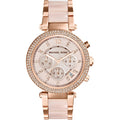 Michael Kors Parker Pink Dial Two Tone Steel Strap Watch for Women - MK5896