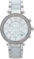 Michael Kors Parker White Dial Two Tone Steel Strap Watch for Women - MK6138