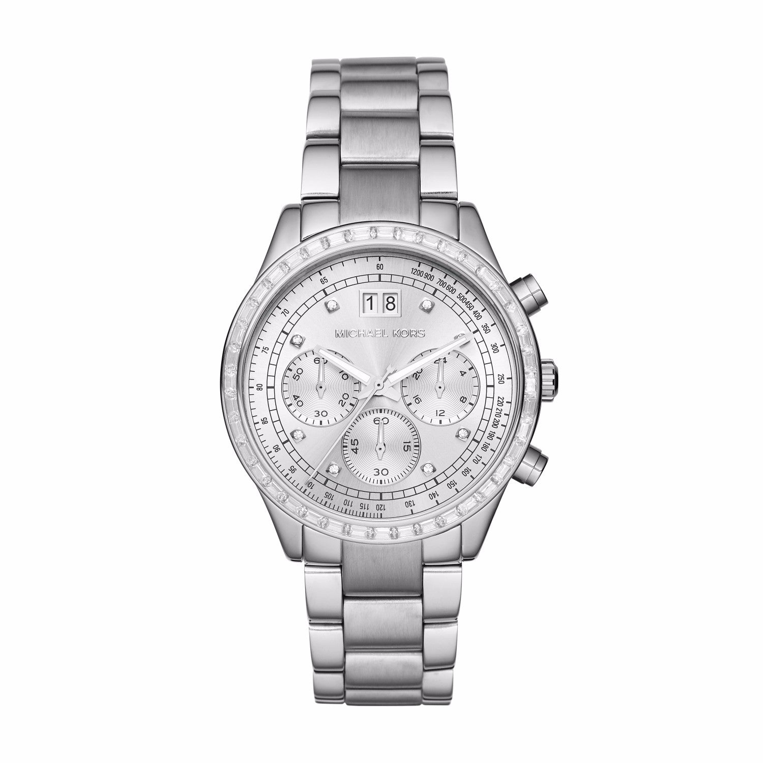 Michael Kors Brinkley Silver Dial Silver Steel Strap Watch for Women - MK6186