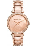 Michael Kors Parker Rose Gold Dial with Diamonds Rose Gold Steel Strap Watch for Women - MK6426