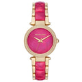 Michael Kors Parker Pink Mother of Pearl Dial Two Tone Steel Strap Watch for Women - MK6490