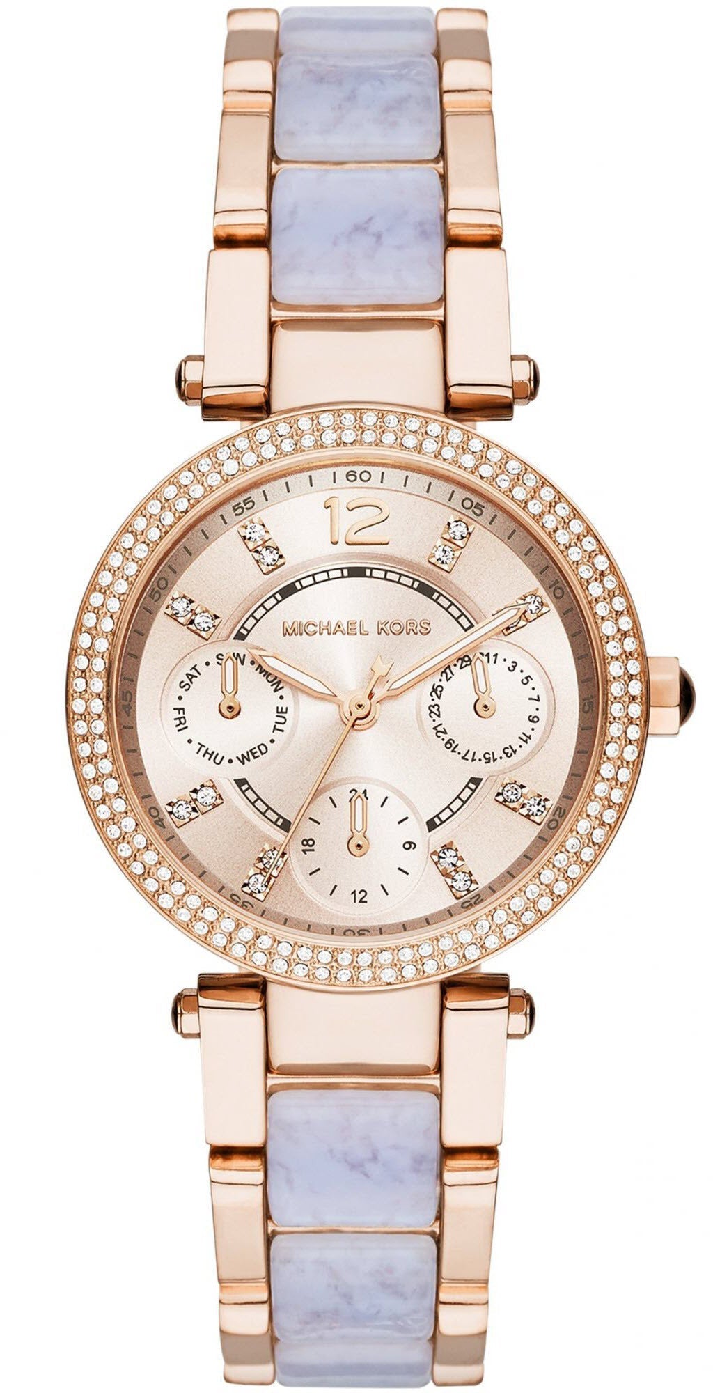 Michael Kors Parker Gold Dial Two Tone Steel Strap Watch for Women - MK6327