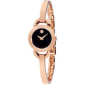 Movado Rondiro 22mm Black Dial Rose Gold Watch For Women - 0607065