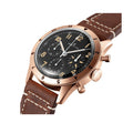 Breitling Avi 1953 Edition Black Dial Brown Leather Strap Watch for Men - RB0920131B1X1