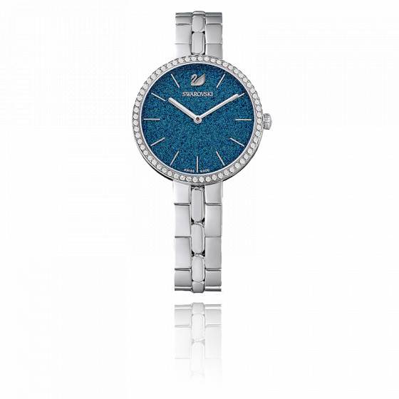 Swarovski Cosmopolitan Blue Dial Silver Steel Strap Watch for Women - 5517790