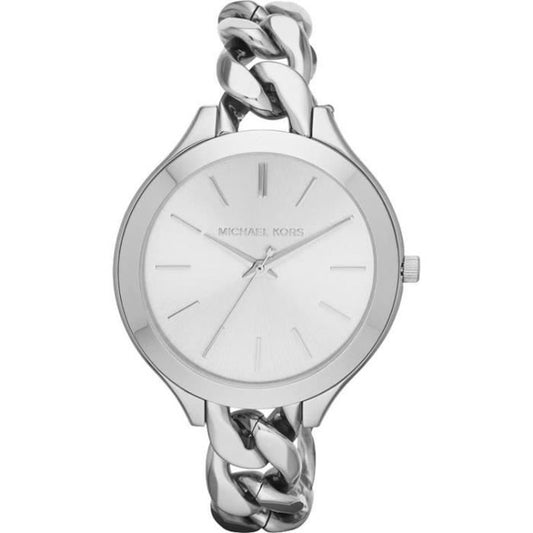 Michael Kors Slim Runway Silver Dial Silver Steel Strap Watch for Women - MK3279