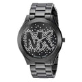 Michael Kors Slim Runway Black Dial Black Steel Strap Watch for Women - MK3589