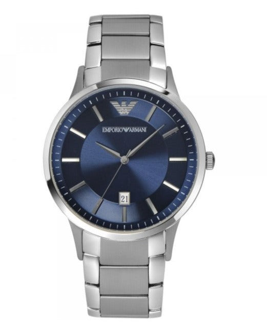 Emporio Armani Renato Blue Dial Silver Steel Strap Watch For Men - AR2472