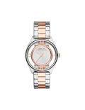 Marc Jacobs Tether White Transparent Dial Two Tone Stainless Steel Strap Watch for Women - MBM3436