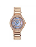 Michael Kors Kerry Purple Dial Rose Gold Stainless Steel Strap Watch for Women - MK3482