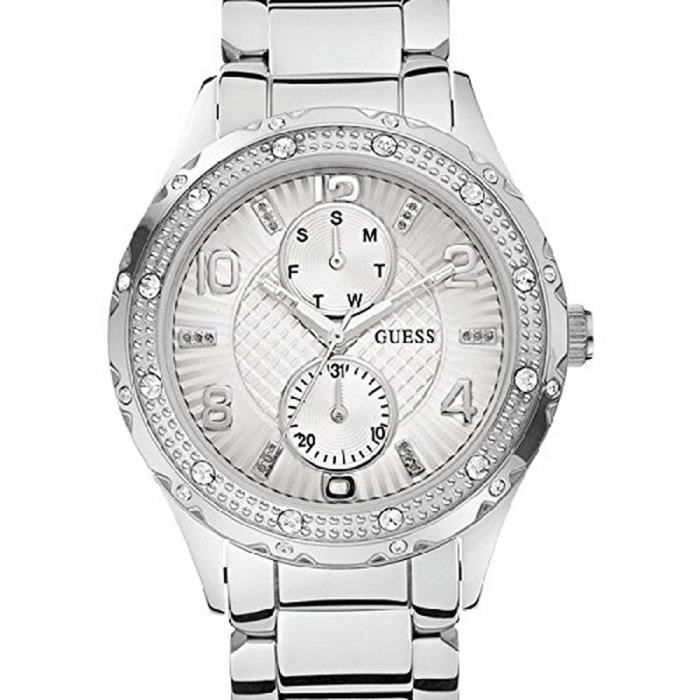 Guess Siren White Dial Silver Steel Strap Watch for Women - W0442L1