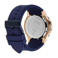 Guess Rigor Blue & Gold Dial Blue Silicone Strap Watch For Men - W0247G3