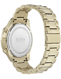 Hugo Boss Trophy Chronograph White Dial Gold Steel Strap Watch for Men - 1513631