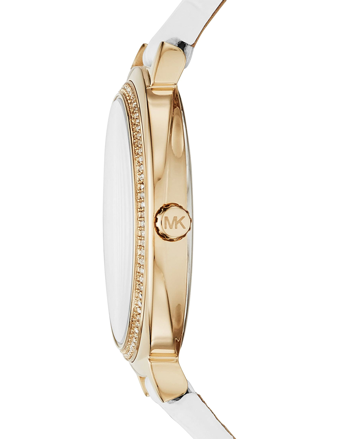 Michael Kors Cinthia Mother of Pearl Dial White Leather Strap Watch for Women - MK2662