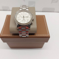 Michael Kors Brinkley Silver Dial with Diamonds Silver Steel Strap Watch for Women - MK5083