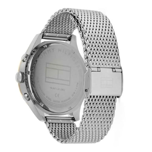 Tommy Hilfiger Gavin Chronograph Quartz Grey Dial Silver Mesh Bracelet Watch for Men - 1791466