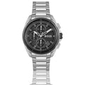 Hugo Boss Volane Black Dial Silver Steel Strap Watch for Men - 1513949