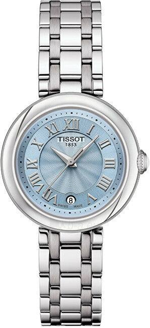 Tissot Bellissima Small Lady Light Blue Dial Silver Steel Strap Watch for Women - T126.010.11.133.00
