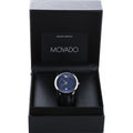 Movado 1881 Automatic Blue Dial Black Leather Strap Watch For Men - 606874