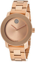 Movado Bold Rose Gold Dial Rose Gold Steel Strap Watch for Women - 3600086