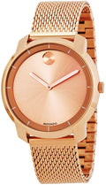 Movado Bold Rose Gold Dial Rose Gold Mesh Bracelet Watch For Women - 3600243