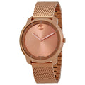 Movado Bold Rose Gold Dial Rose Gold Mesh Bracelet Watch For Women - 3600243